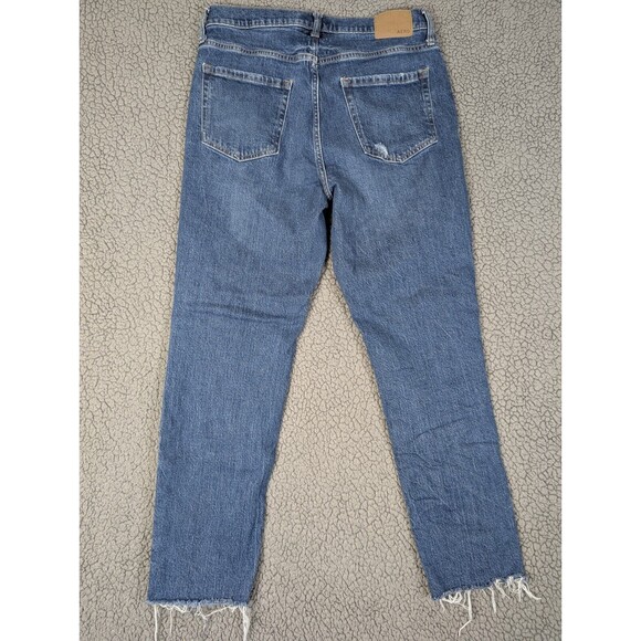 Aeropostale Womens Blue Distressed Denim Medium Wash Mom Jeans Size 10 Regular - Picture 6 of 10
